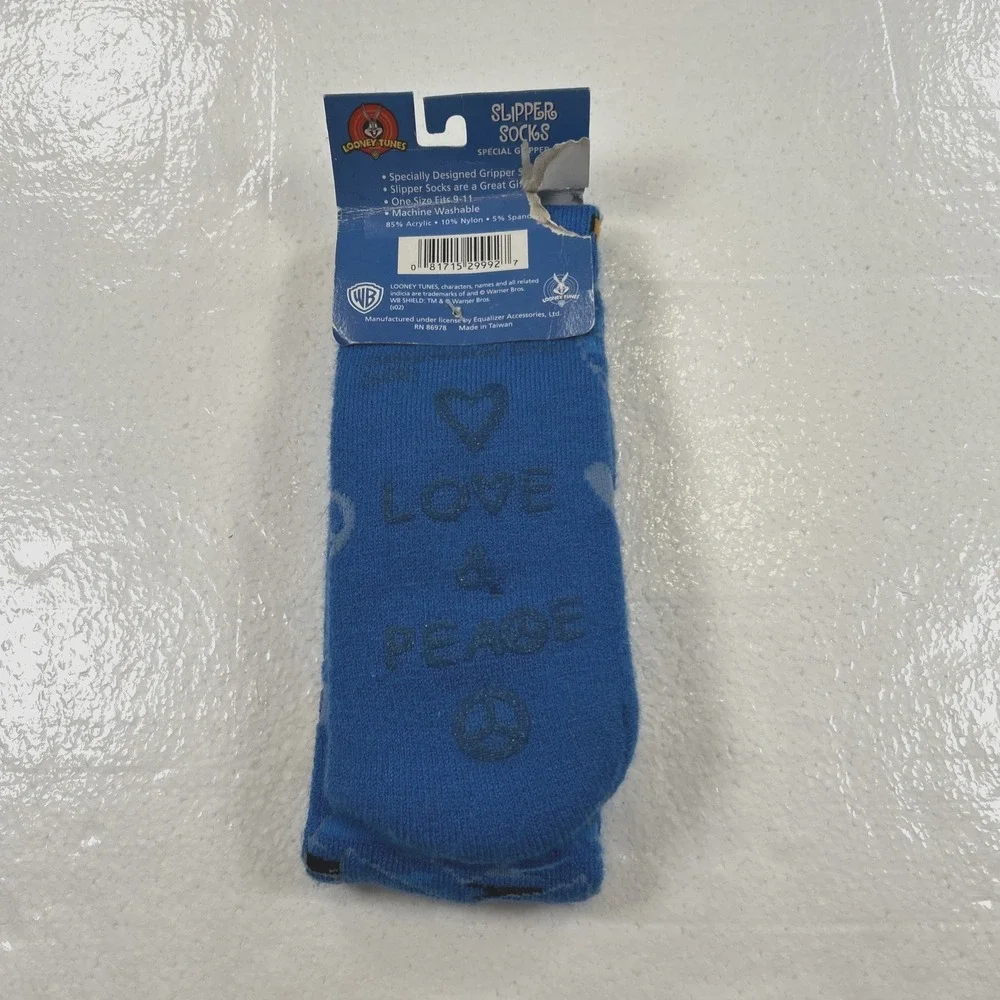 Vintage Tweety Looney Tunes 1997 Slipper Socks Warner Bros Gripper Sole New NWT
